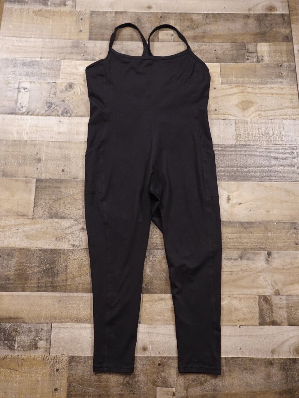 OFFLINE by Aerie The Hugger Jumpsuit‎ Women’s XL Black Pocket Activewear